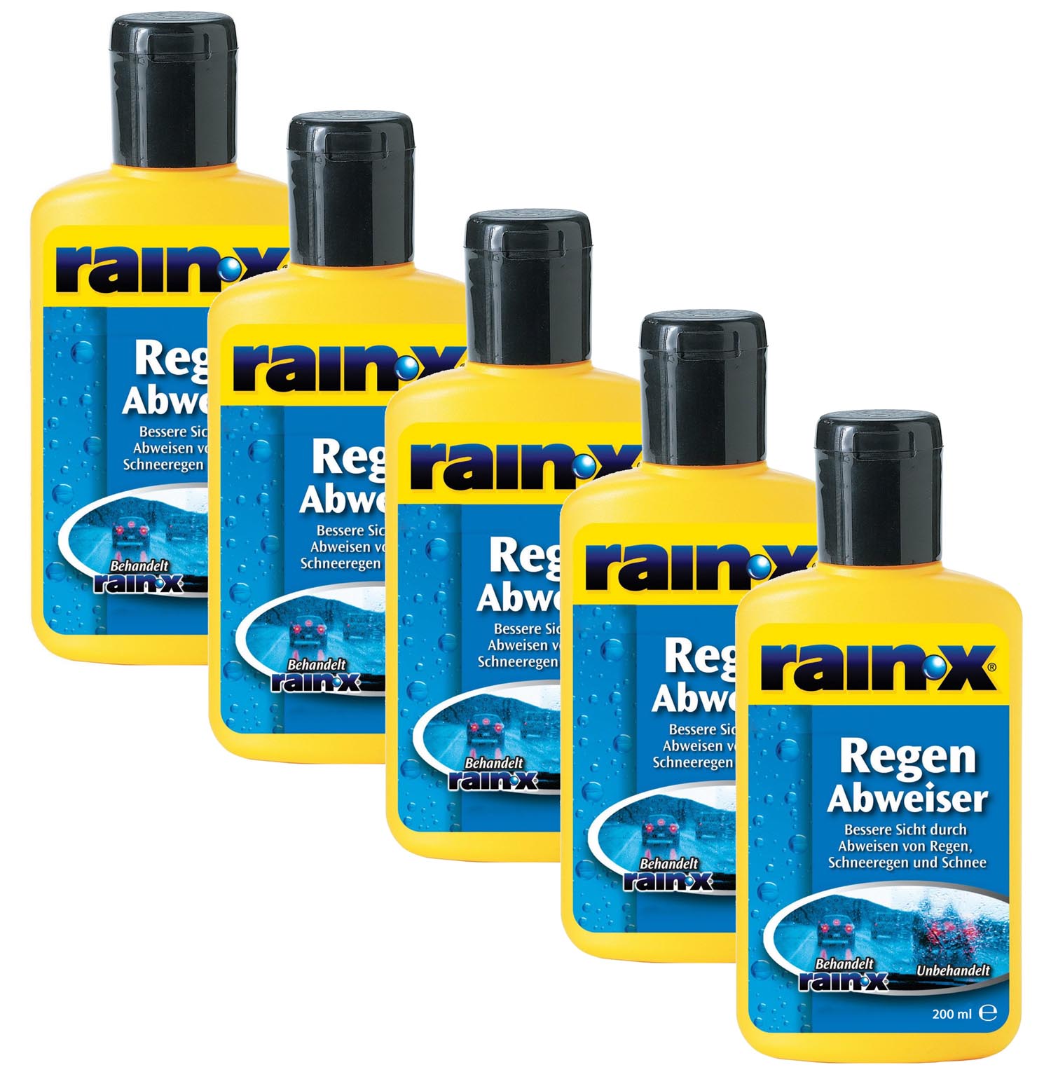 5x Rain X Regenabweiser 200ml Auto Scheibenreiniger