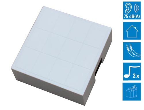 UNITEC 47232 ROMA Zweiklang Gong Türklingel weiß